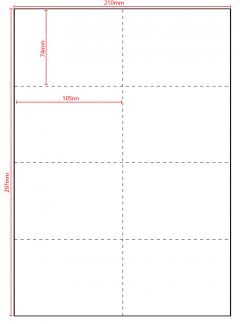 Uses: inserts for swing tickets, hang tickets, display tickets, flipper tags