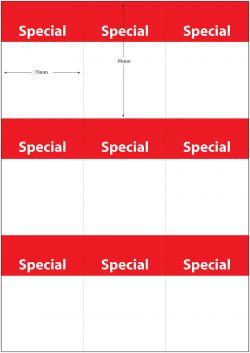 Uses: flipper tags, swing tickets, hang tags, display tickets