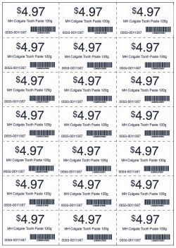 Uses: retail data strips, shelf talker data strips, shelf data strips, strip tickets, data tickets, shelf edge data scan strips